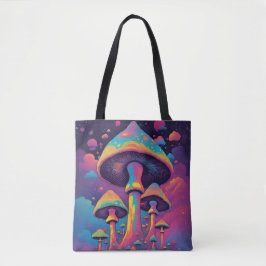 Psychedelic Spirit Shroom Garden Tote Bag
