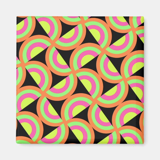 Psychedelic Squares Magnet (Vorne)