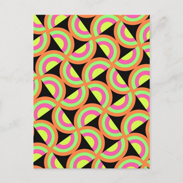 Psychedelic Squares Postkarte (Vorderseite)