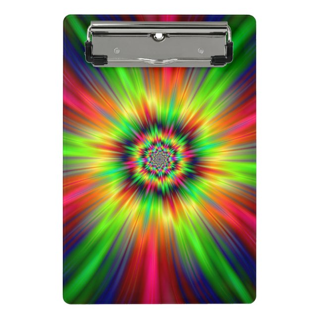 Psychedelic Star Burst Mini Klemmbrett (Vorderseite)
