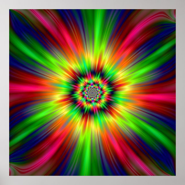 Psychedelic Star Burst Poster (Vorne)