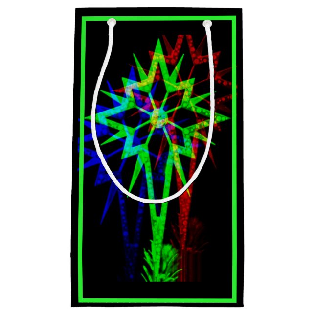 Psychedelic Star Gift Bag (Neon) Kleine Geschenktüte (Vorderseite)