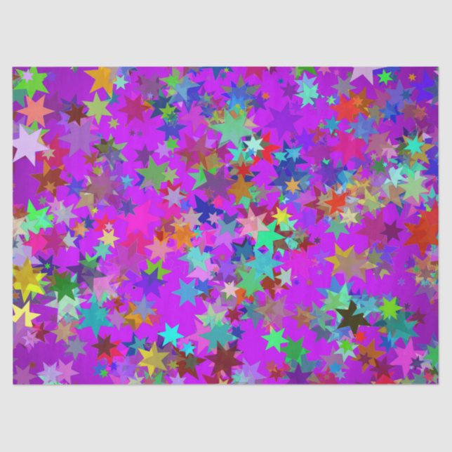 Psychedelic-Stars-Gewebepapier Seidenpapier (Vorderseite)