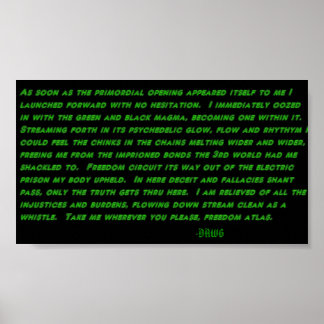 Psychedelic Stream Gedicht Print Poster