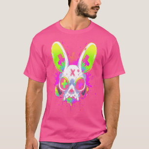 Psychedelic Techno Rabbit Rave Edm Punk Grunge Ae T-Shirt