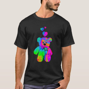 Psychedelic Teddy Bär Trippy Teddy mit T-Shirt