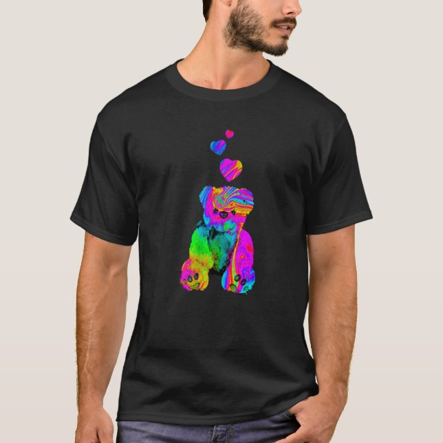 Psychedelic Teddy Bear Trippy Colorful Teddy with  T-Shirt (Vorderseite)