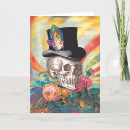 Psychedelic Top Hat Grußkarte Karte
