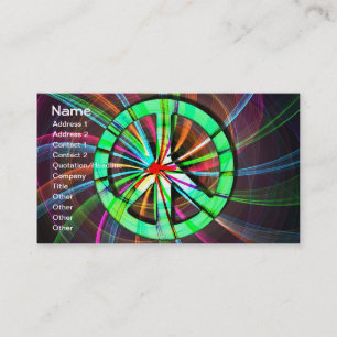 Psychedelic Trippy Peace Sign Visitenkarte