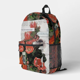 Psychedelic Tulip Floral Buddhist Monk ATM Quotes Bedruckter Rucksack