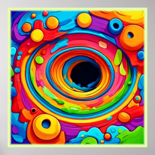 Psychedelic Vortex Abstrakt Poster