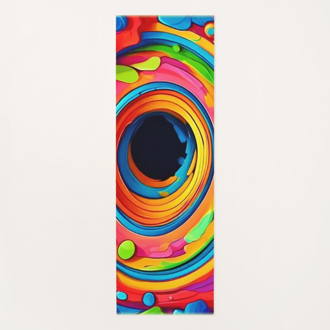 Psychedelic Vortex Abstrakt Yogamatte (Vorderseite)