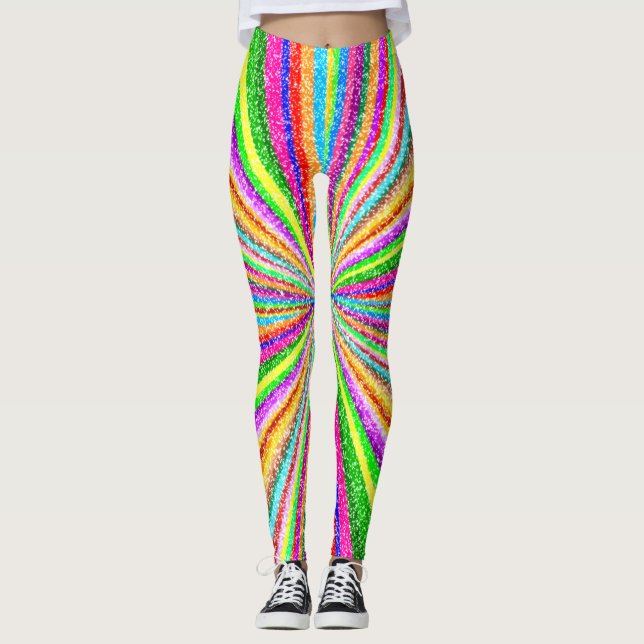 Psychedelic Vortex Leggings (Vorderseite)