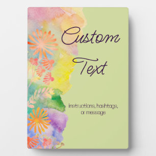 Psychedelic Watercolor-Wildblume Fotoplatte