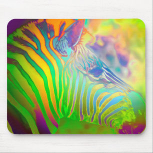 Psychedelic Wild Life Zebra Mousepad