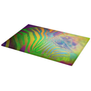 Psychedelic Wild Life Zebra Schneidebrett