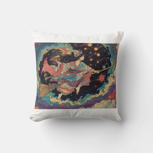 Psychedelic witch cushion kissen (Vorderseite)