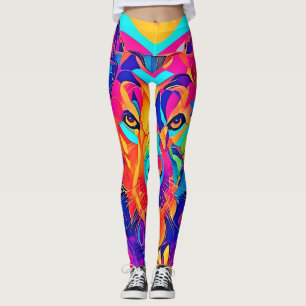 Psychedelic Wolf Majestät Leggings