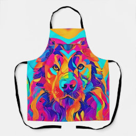 Psychedelic Wolf Majestät Schürze