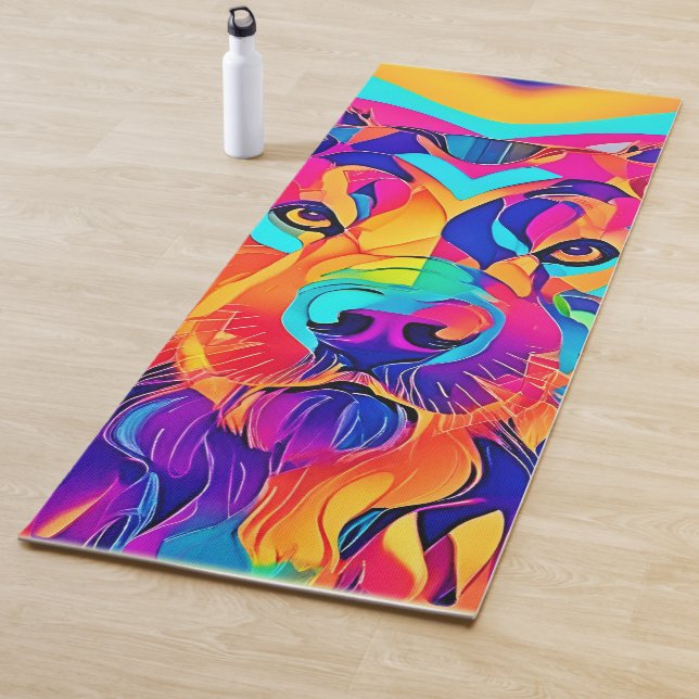Psychedelic Wolf Majestät Yogamatte (Beispiel)