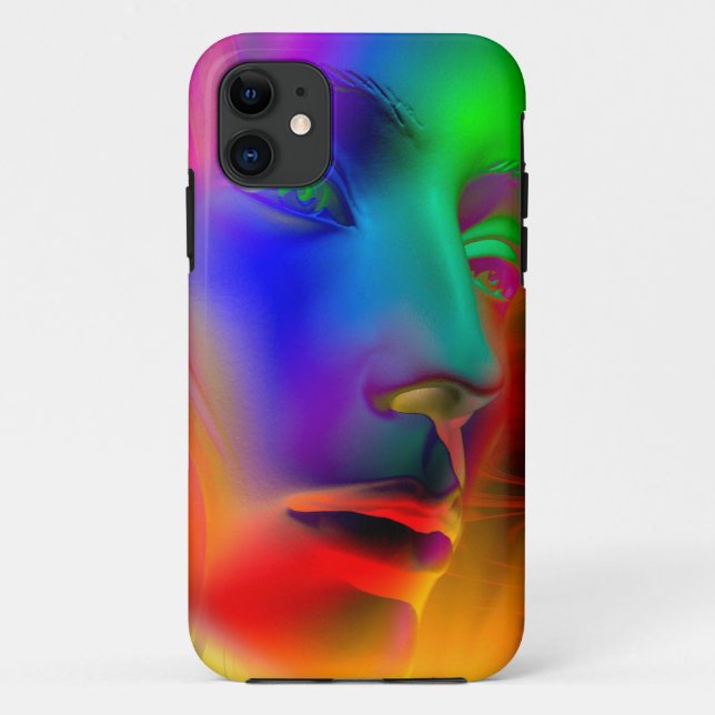 Psychedelic Woman Face Case-Mate iPhone Hülle (Rückseite)