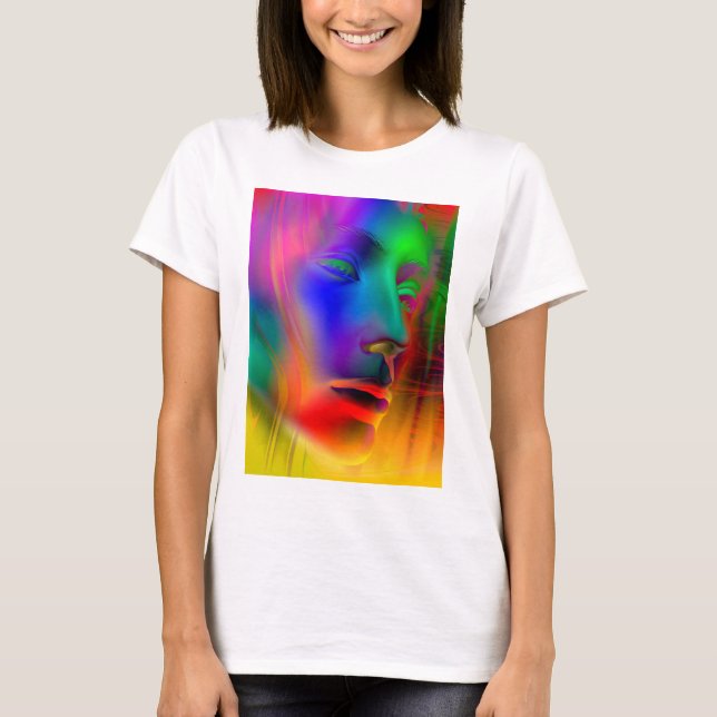 Psychedelic Woman Face T-Shirt (Vorderseite)