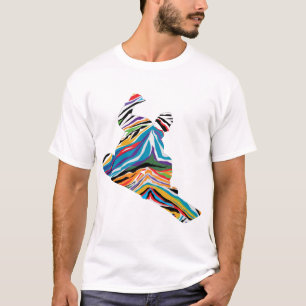 Psychedelic-Zebra-Snowboarder T-Shirt