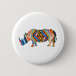 Psychedelic-Zebra-Unicorn Button