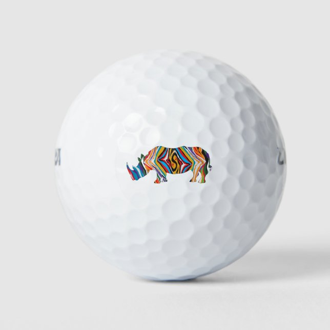 Psychedelic-Zebra-Unicorn Golfball (Vorderseite)