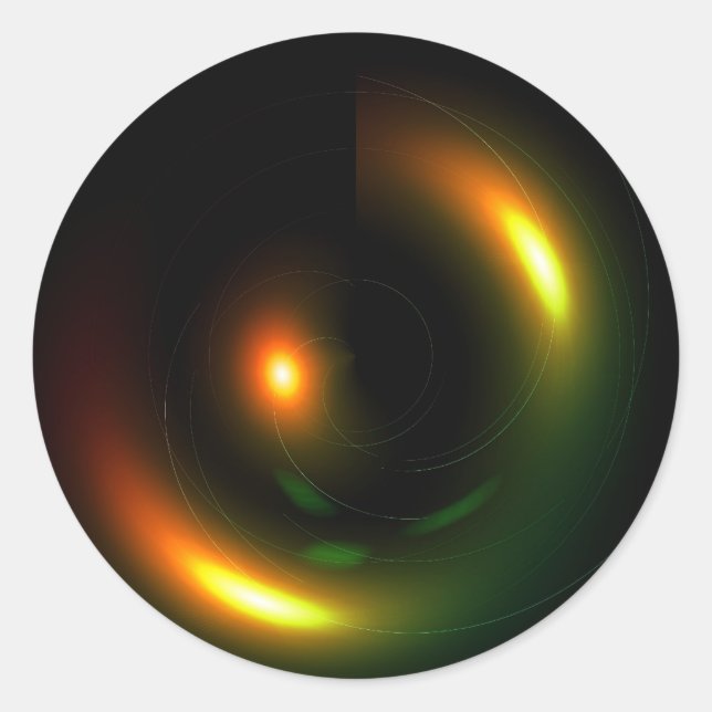 psychedelique runder aufkleber (Vorderseite)