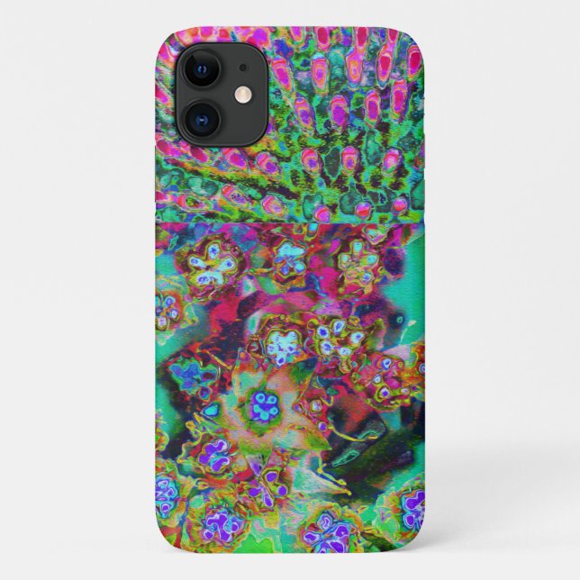 Psychedelisch Abstrakt Groovy Lila Sedum Case-Mate iPhone Hülle (Rückseite)