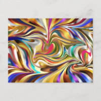 psychedelisch abstrakte Postkarte