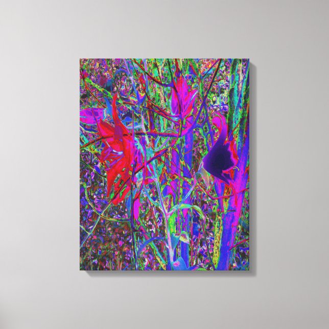 Psychedelisch Abstrakte Regenbogenfarben Lily Gard Leinwanddruck (Vorderseite)