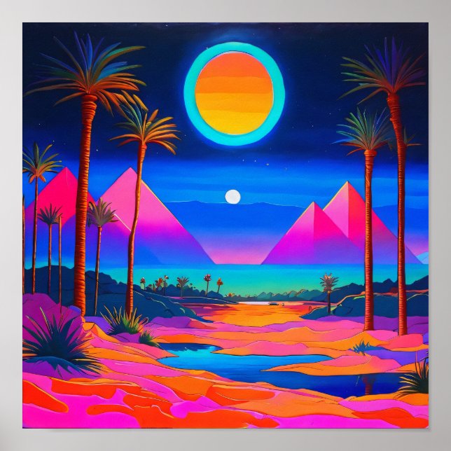 Psychedelisch Ägypten Poster (Vorne)