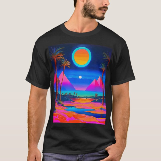 Psychedelisch Ägypten T-Shirt (Vorderseite)