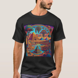 Psychedelisch-ägyptische Landschaft T-Shirt
