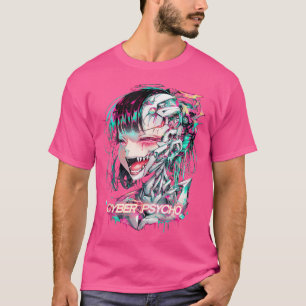 Psychedelisch Cyberpunk Trippy Rainbow Cyber Psych T-Shirt