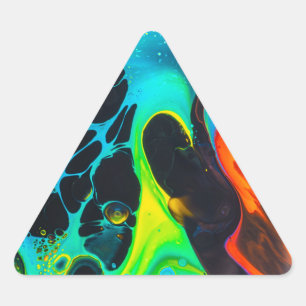 Psychedelisch Dreieckiger Aufkleber