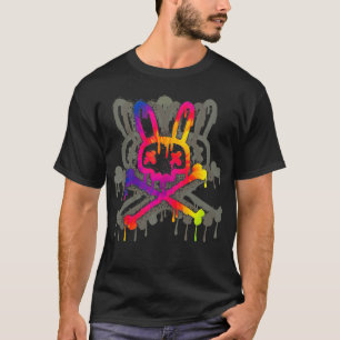 Psychedelisch eine sonnige Gefärbte Krawatte Schäd T-Shirt