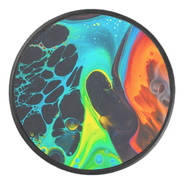 psychedelisch eishockey puck (Vorderseite)