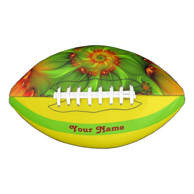 Psychedelisch farbige Moderne Abstrakte Fraktal Na Football (Vorderseite)