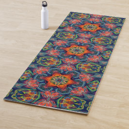 Psychedelisch farbiges Kaleidoskop-Muster Yogamatte