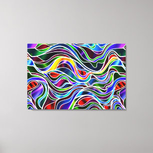 Psychedelisch festes Glas Abstrakt Leinwanddruck