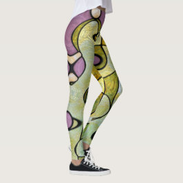 Psychedelisch für Meditationsmuster mit Mod lila Leggings