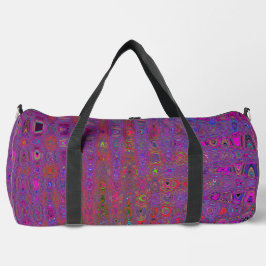 Psychedelisch Groovy Magenta Retro AtomWaves Duffle Bag