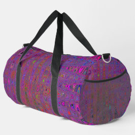 Psychedelisch Groovy Magenta Retro AtomWaves Duffle Bag
