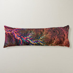 Psychedelisch Groovy Trippy Funky Farbige Fraktal Seitenschläferkissen