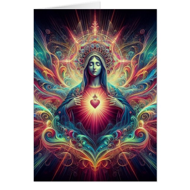Psychedelisch Heiliges Herz von Mary (Vorne)