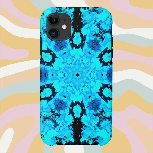 Psychedelisch Hippie Blue und Black Case-Mate iPhone Hülle (Von Creator hochgeladen)