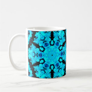 Psychedelisch Hippie Blue und Black Kaffeetasse